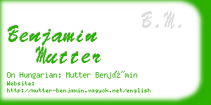 benjamin mutter business card